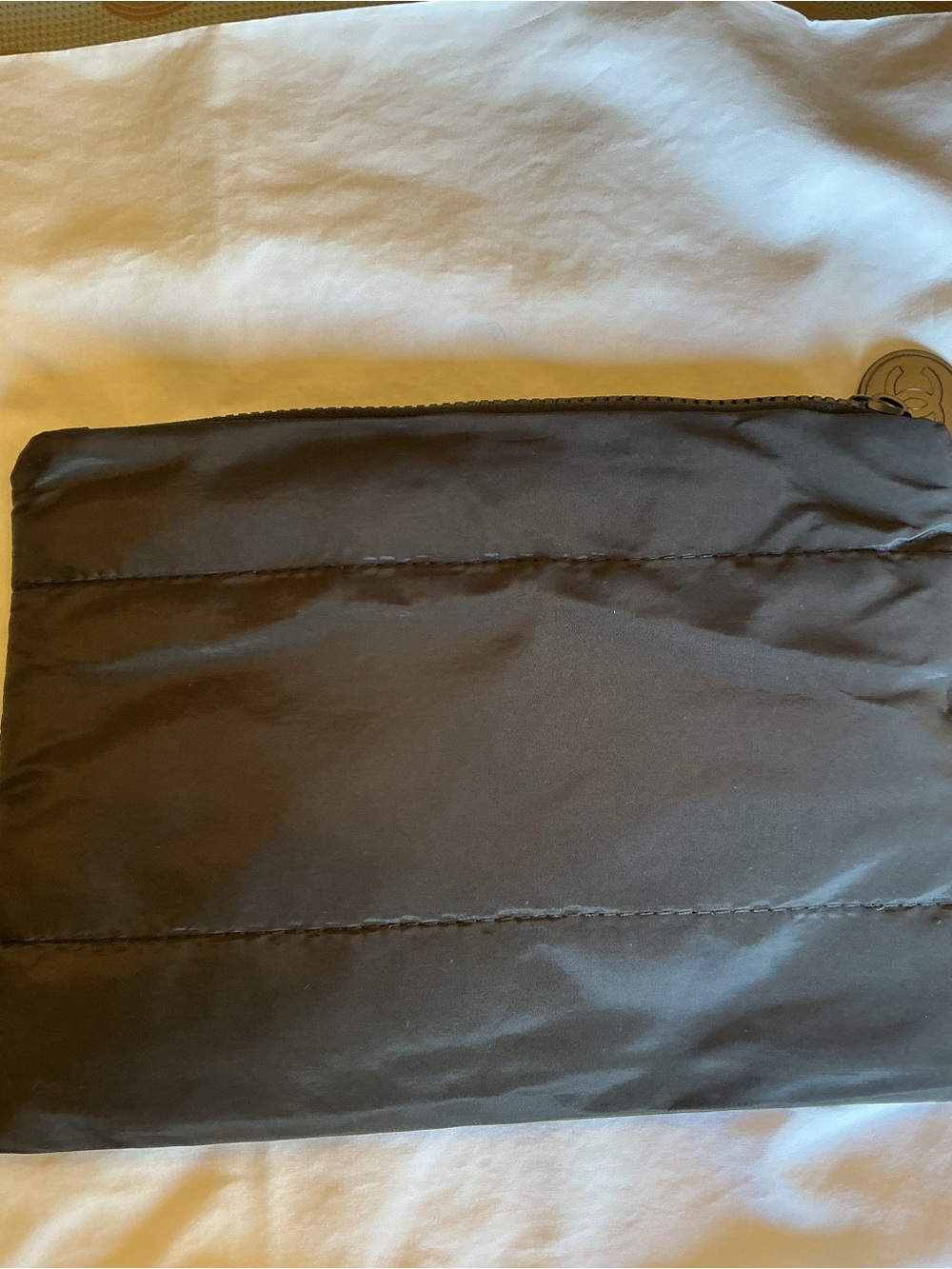 CHANEL Black Interlocking CC Logo Pouch - Picture 5 of 7